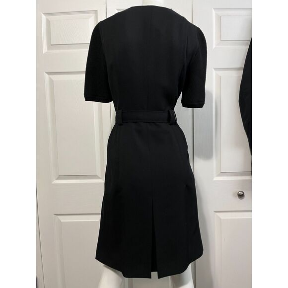 BERGDORF GOODMAN Akris A-K-R-I-S-punto Wool Black Dress Size 10 EUC - Picture 10 of 11